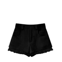 Women's Spring And Summer Retro Khaki Suit Shorts