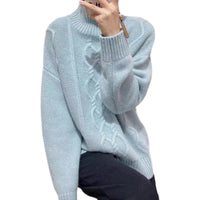 Loose Thick Pullover High Purity Woolen Sweater For Women