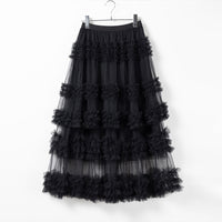 Three-layer Spliced Mesh Japanese-style Women's Skirt