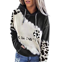 Letter-print Long-sleeve Hooded Pullover Casual Sweatshirt