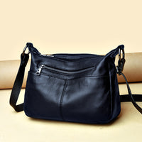 Genuine Leather Simple Shoulder Messenger Bag