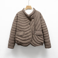 Casual Lightweight Minimalist Solid Color Round Neck Loose Jacket