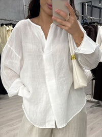 Casual Long Sleeve V-neck Regular Multicolor Women's Tops Blouse