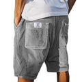 Men's Multi-pocket Embroidery Mark Corduroy Shorts