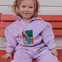 Nordic Style Two-piece Set Colorful Pattern Spring And Autumn Men's And Women's Baby Fashion Versatile