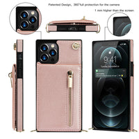 Solid Color Zipper Card Phone Case