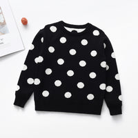 Heart Round Neck Long Sleeve Children's Sweater