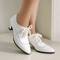 Pointed-toe Chunky-heel Womens Shoes