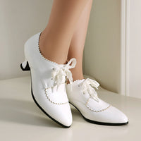 Pointed-toe Chunky-heel Womens Shoes