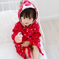Boys And Girls Cartoon Animal Modeling Facecloth Bathrobe