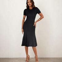 Summer Casual Chic New Round-Neck Short-Sleeve Dress