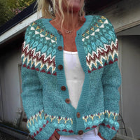 Women's Simple All-match 3D Digital Pattern Printed Sweater