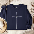 Heart-shaped Cross Casual Loose Sports Sweater