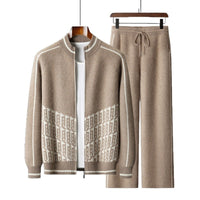 Middle-aged Dads Spring Western-style Coat And Sportswear Set