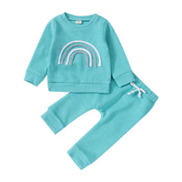 Autumn Rainbow Rope Simple Children's Suit