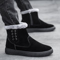 Men's Thick Cotton Shoes Waterproof Black Snow Boots
