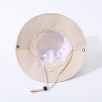 Embroidered Mountain Peak Letter Quick-drying Large Eave Sunshade Windproof Rope Adjustable Flanged Fashionable Casual Fisherman's Hat Outdoor Mountain Climbing, Fishing And Tourism