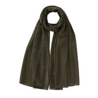 Women's Pure Color Pearl Chiffon Bubble Scarf Gauze Scarf