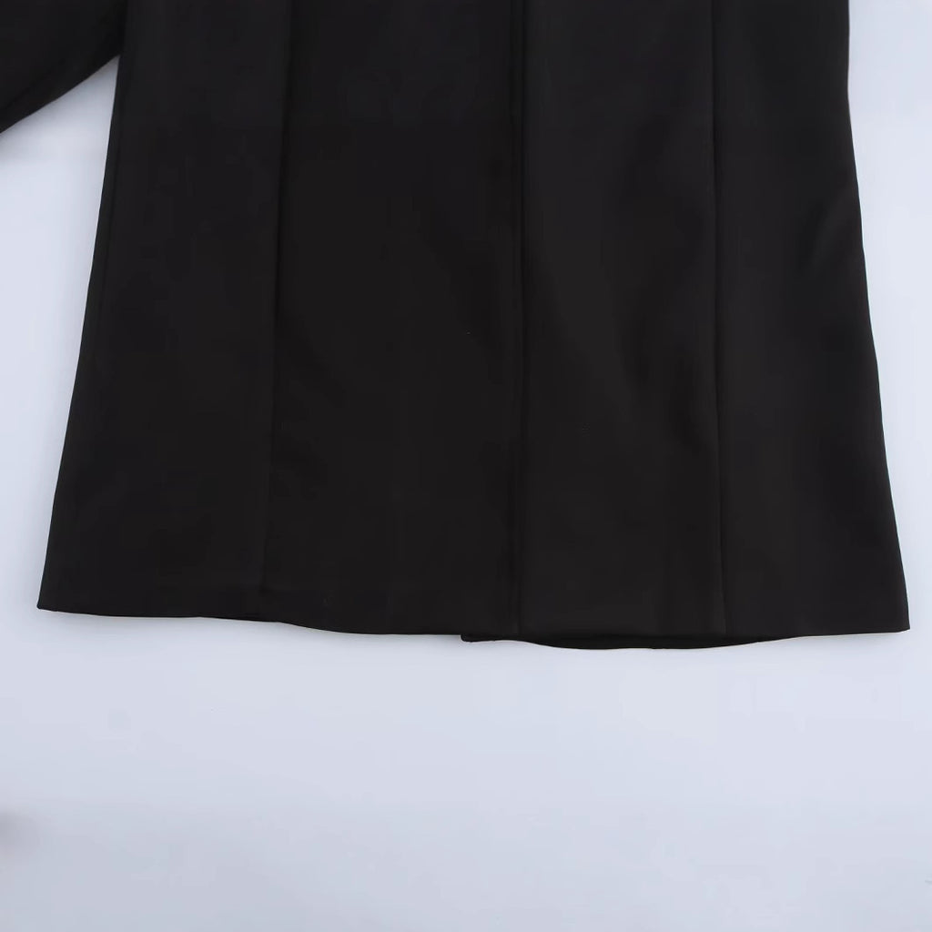 Elegant Slim Lapel Long-sleeved Overcoat Jacket