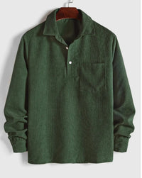 Solid Color Casual Men's New Long Sleeve Shirt