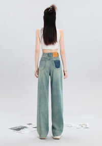Women's Fashion Holes Narrow Wide-leg Jeans