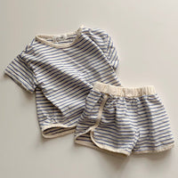 Baby Cotton Loose T-shirt Shorts Two-piece Set