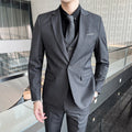 Mens Casual British-Style Slim-Fit Suit Set