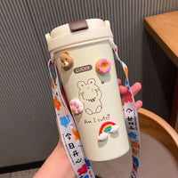 Portable Outdoor Strap Water Bottle With High Temperature Resistance