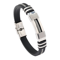 Fashionable Snake-Print Plated Steel Chain Bracelet