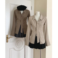 Striped Shirt For Women New Early Autumn Top Long Sleeve