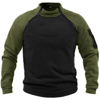 Stand Collar Men's Sweater Warm And Loose Solid Color Clothing