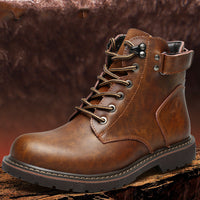 Fashion Men's Casual Mid-cut Leather Boots