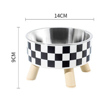 Pet Stainless Steel Tall Bowl Cervical Support Pet Bowl Cat Tableware Rice Bowl Non-slip Anti-tumble Large Capacity