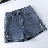 High Waist Denim Shorts Slimming Versatile Loose Word Outerwear Hot Pants Trendy