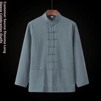 New Loose Ramie Chinese Shirt For Women