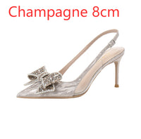 Stiletto Pointed Bridal Sequin Rhinestones High Heels