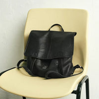 Vegetable-Tanned Leather Messenger Backpack