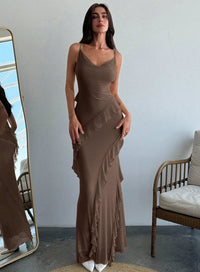 European And American-style Slim-fit Sexy Spaghetti-strap Mermaid Dress