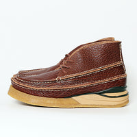 Men's Cowhide Vintage Handmade Stitching Square Head Workwear Leather Shoes