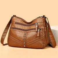 Ladies New High-grade Soft Leather Messenger Bag Vintage Leather