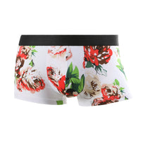 Printed Elastic Tight Sexy Ice Silk Men's Boxers
