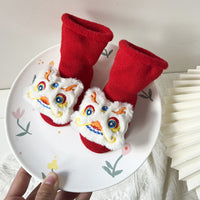 Baby Winter Big Red Terry Non-slip Floor Socks