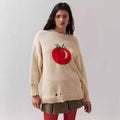 Women's Round Neck Sweater Loose-fitting Long Sleeve Sweater