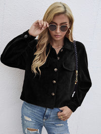 Casual Coat Women's Corduroy Short Slim Top