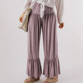 High-waisted Casual Versatile Drawstring Wide-leg Pants