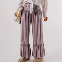 High-waisted Casual Versatile Drawstring Wide-leg Pants