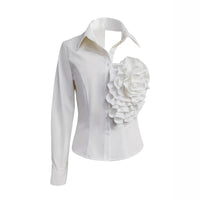 White Blouse With A One-shoulder TOP
