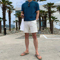 Men's Loose Straight Shorts Simple Solid Color Casual Shorts