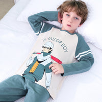 Boys Pajamas Spring And Autumn Pure Cotton Thin Long Sleeves