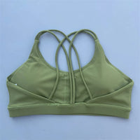 Solid Color Nude Feel High Strength Workout Bra Outdoor